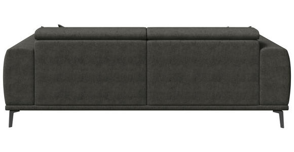 3-SITZER-SOFA  in Webstoff Dunkelgrau  - Dunkelgrau/Schwarz, KONVENTIONELL, Textil/Metall (240/80/113cm) - Carryhome