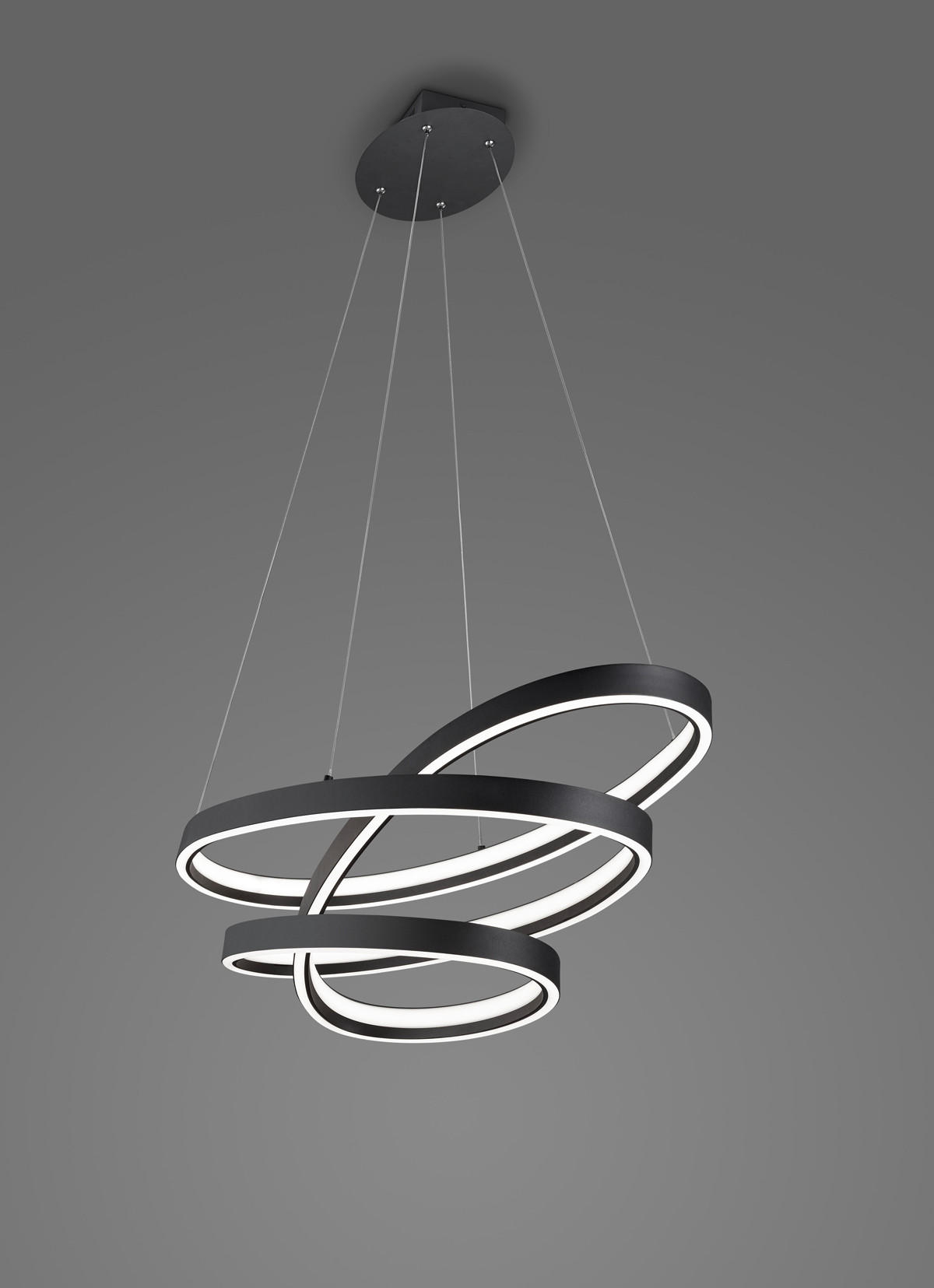 VISEČA LED-SVETILKA  CINQUE 100 W//2000-4000 K/230 V/ - črna/bela, Trendi, kovina/umetna masa (115/50/150cm) - Cinque