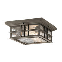 VONKAJŠIE STROPNÉ SVIETIDLO, 30.5/13.2 cm  - bronzová, Konventionell, sklo (30.5/13.2cm) - Elstead Lighting