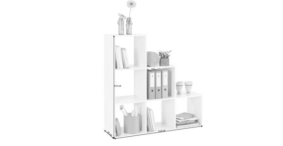 REGALELEMENT Weiß - Weiß, Basics, Holzwerkstoff (112/114/35cm) - Carryhome
