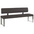 SITZBANK Lederlook Braun, Edelstahlfarben - Edelstahlfarben/Beige, Design, Textil/Metall (160/85/60cm) - Dieter Knoll