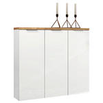 SCHUHSCHRANK  in 120/115/34 cm  - Eichefarben/Alufarben, Design, Holzwerkstoff/Kunststoff (120/115/34cm) - Xora