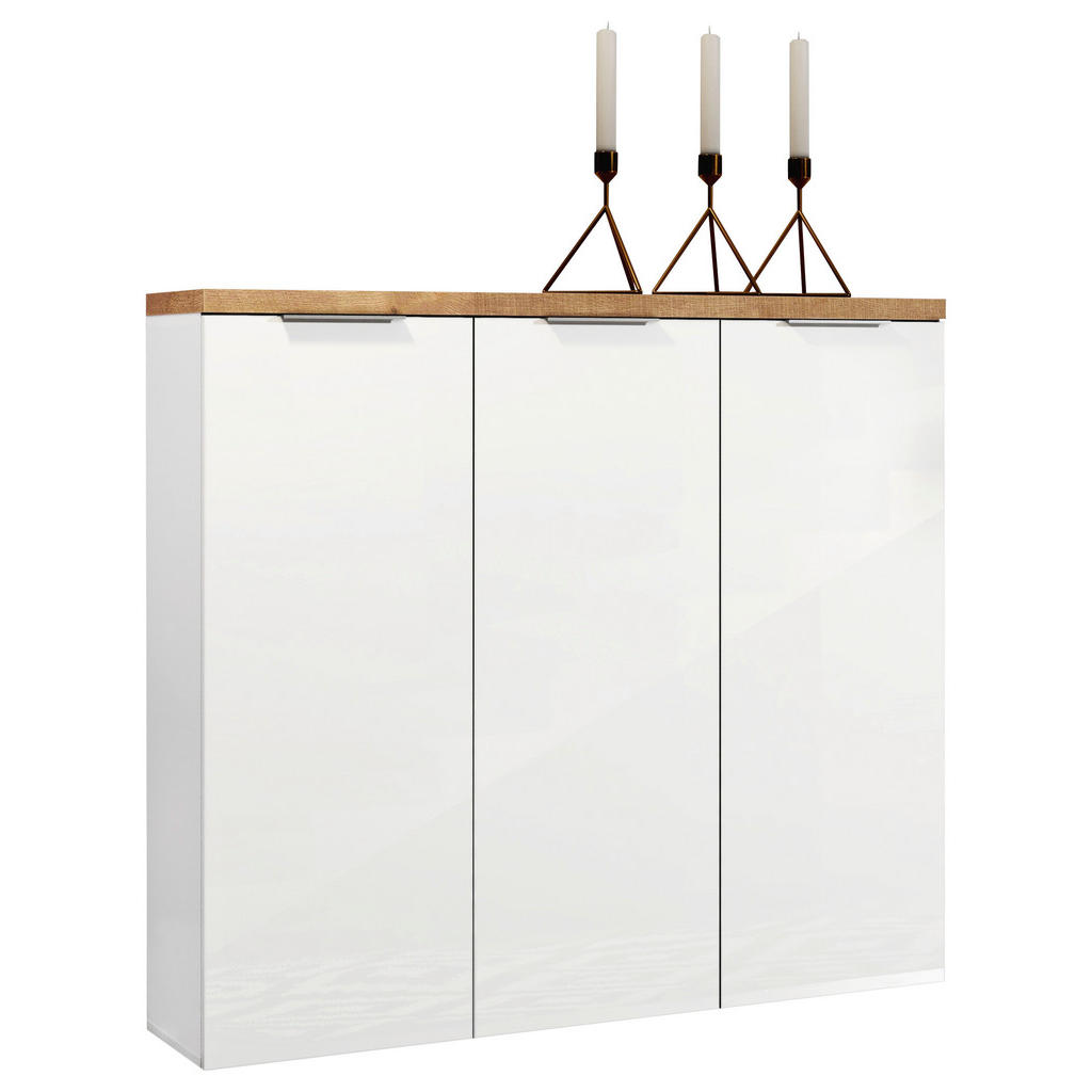 Xora SKRINKA NA TOPÁNKY, biela, farba duba, 120/115/34 cm