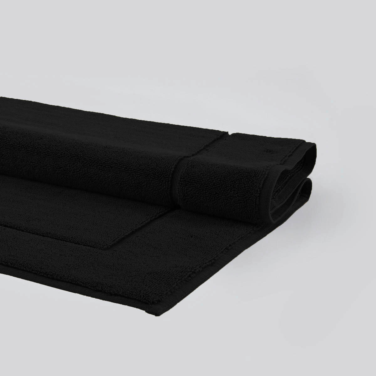 BADEMATTE London Schwarz 70/120 cm  - Schwarz, Basics, Textil (70/120cm) - Aquanova