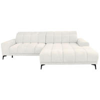 ECKSOFA inkl.Funktionen Beige Chenille  - Beige/Schwarz, MODERN, Textil/Metall (300/195cm) - Xora