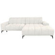 ECKSOFA inkl.Funktionen Beige Chenille  - Beige/Schwarz, MODERN, Textil/Metall (300/195cm) - Xora