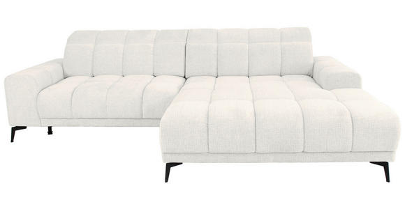 ECKSOFA inkl.Funktionen Beige Chenille  - Beige/Schwarz, MODERN, Textil/Metall (300/195cm) - Xora