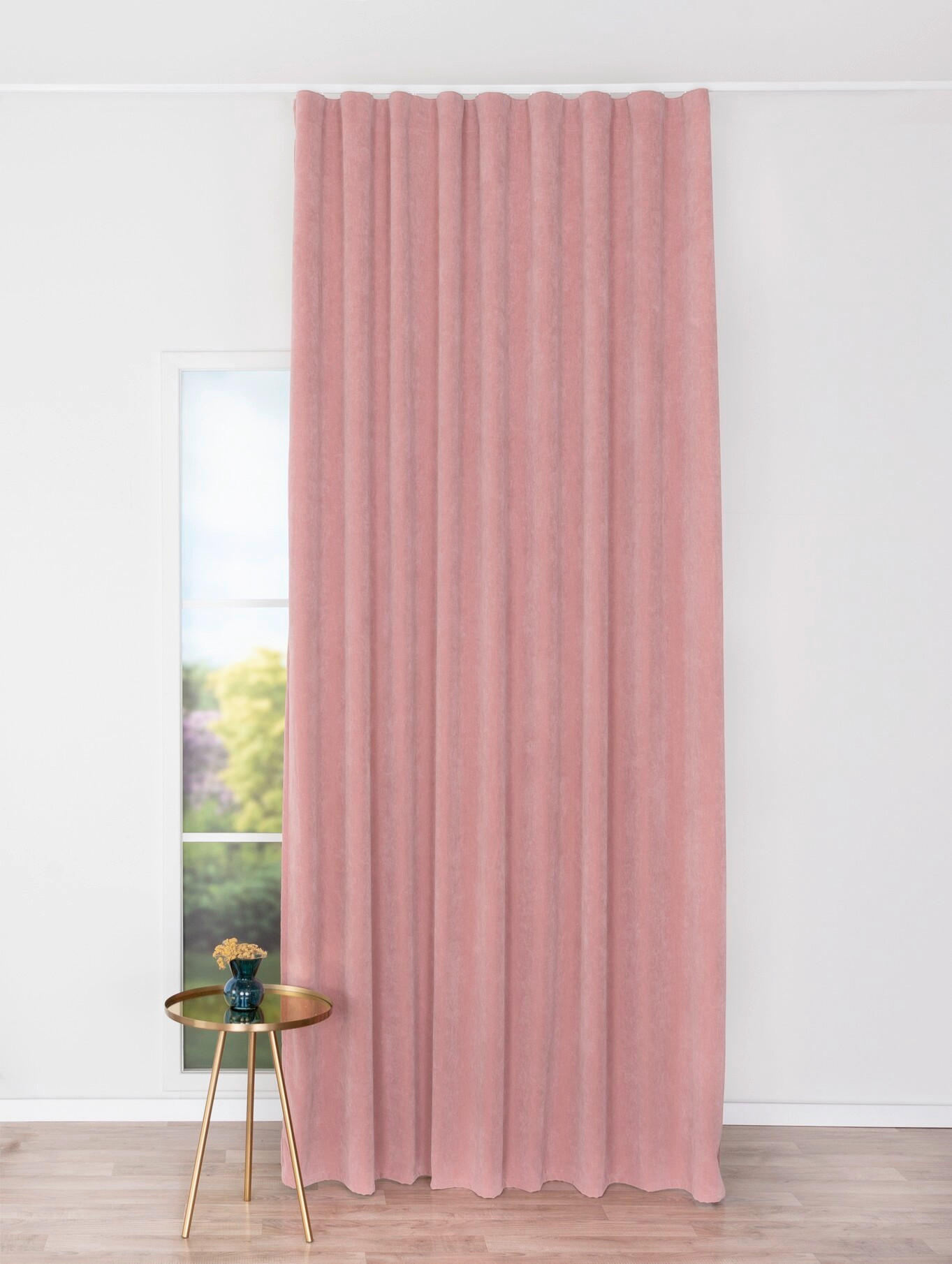 Draperie Confecționată black-out (nu permite trecerea luminii)  - roz aprins, Basics, textil (24/31/4cm)