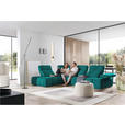 ECKSOFA in Struktur Türkis  233/313 cm  - Türkis/Schwarz, Design, Kunststoff/Textil (233/313cm) - Emilio Belluti