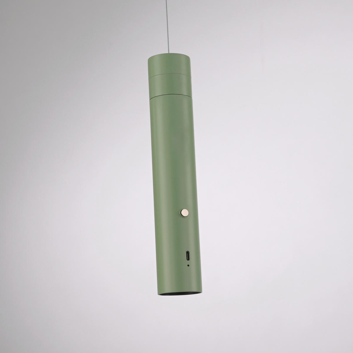 AKKU-LED-HÄNGELEUCHTE 4/4/200 cm  - Hellgrün, Design, Kunststoff/Metall (4/4/200cm)