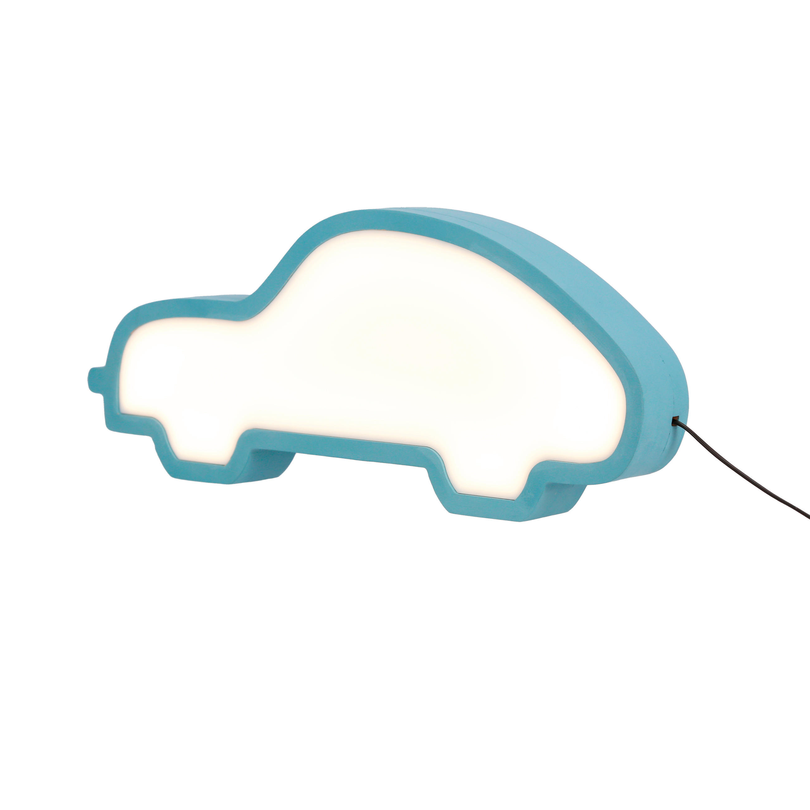 KINDERTISCHLEUCHTE Car  - Blau, Basics, Holzwerkstoff/Kunststoff (35/3.5/14cm)