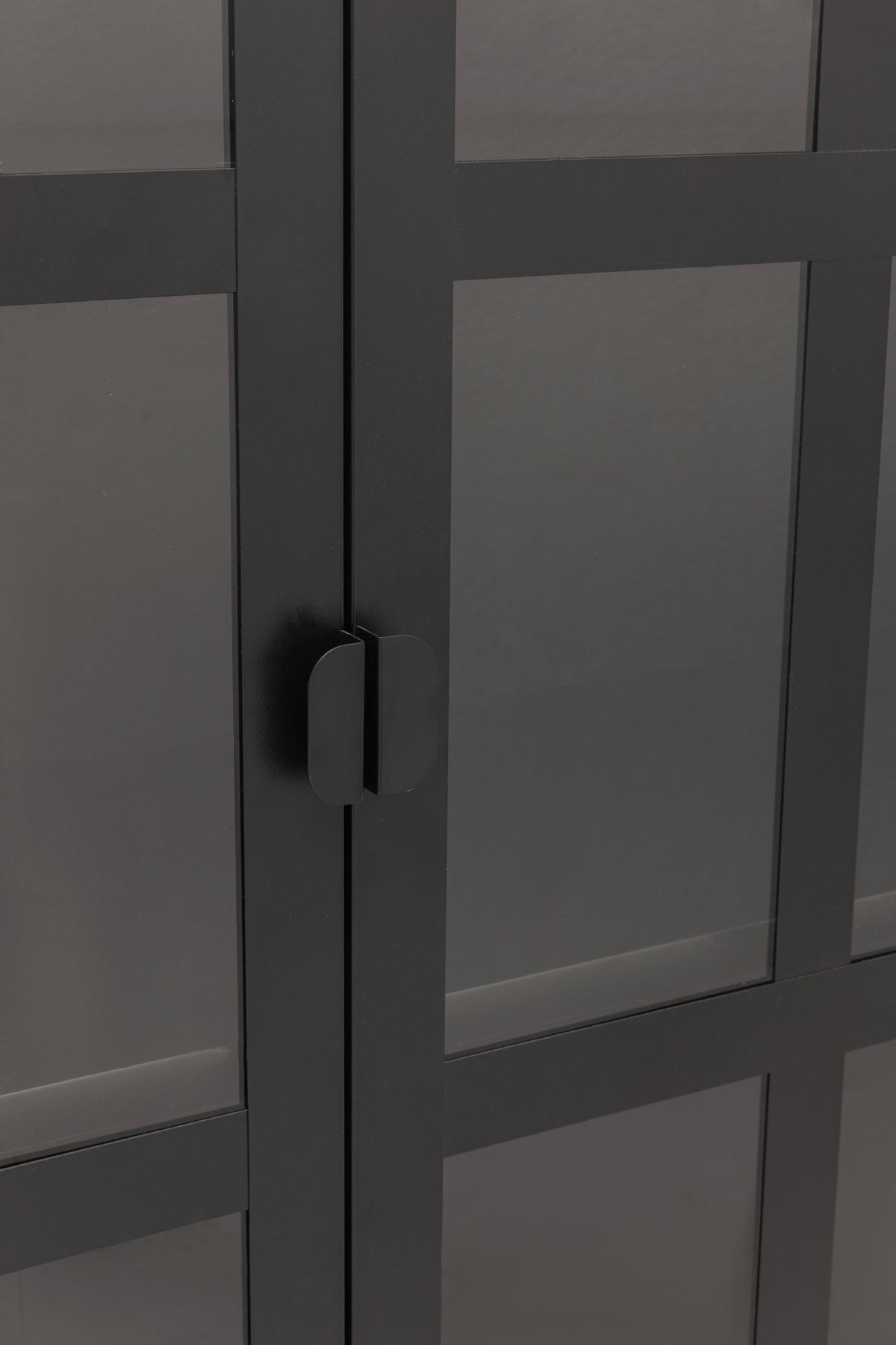 VITRINE in Schwarz  - Schwarz, Design, Glas/Metall (120/110/35cm) - Xora