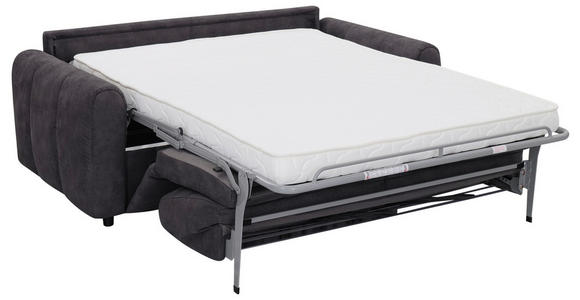 SCHLAFSOFA Leinenoptik Dunkelgrau  - Dunkelgrau/Schwarz, Design, Kunststoff/Textil (198/91/100cm) - Carryhome