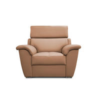 ÜLŐGARNITÚRA bőr cappuccino  - króm/cappuccino, Basics, műanyag/bőr (110/83/100cm) - Andante