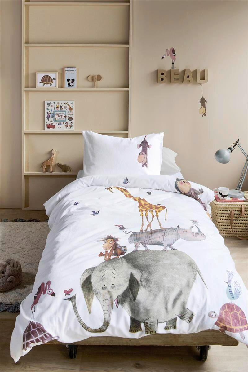 BETTWÄSCHE Dieren Stapelen Flanell 135/200 cm  - Multicolor, Design, Textil (135/200cm) - Novel