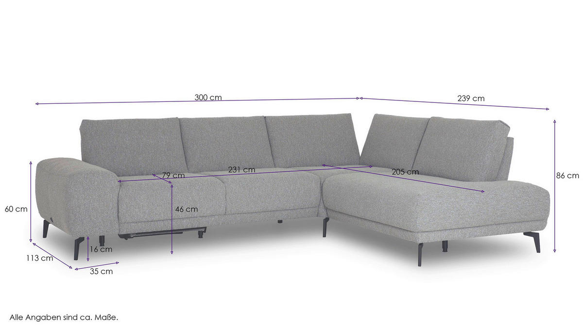 ECKSOFA Grün Webstoff Rücken echt  - Schwarz/Grün, Design, Textil/Metall (300/239cm) - Musterring