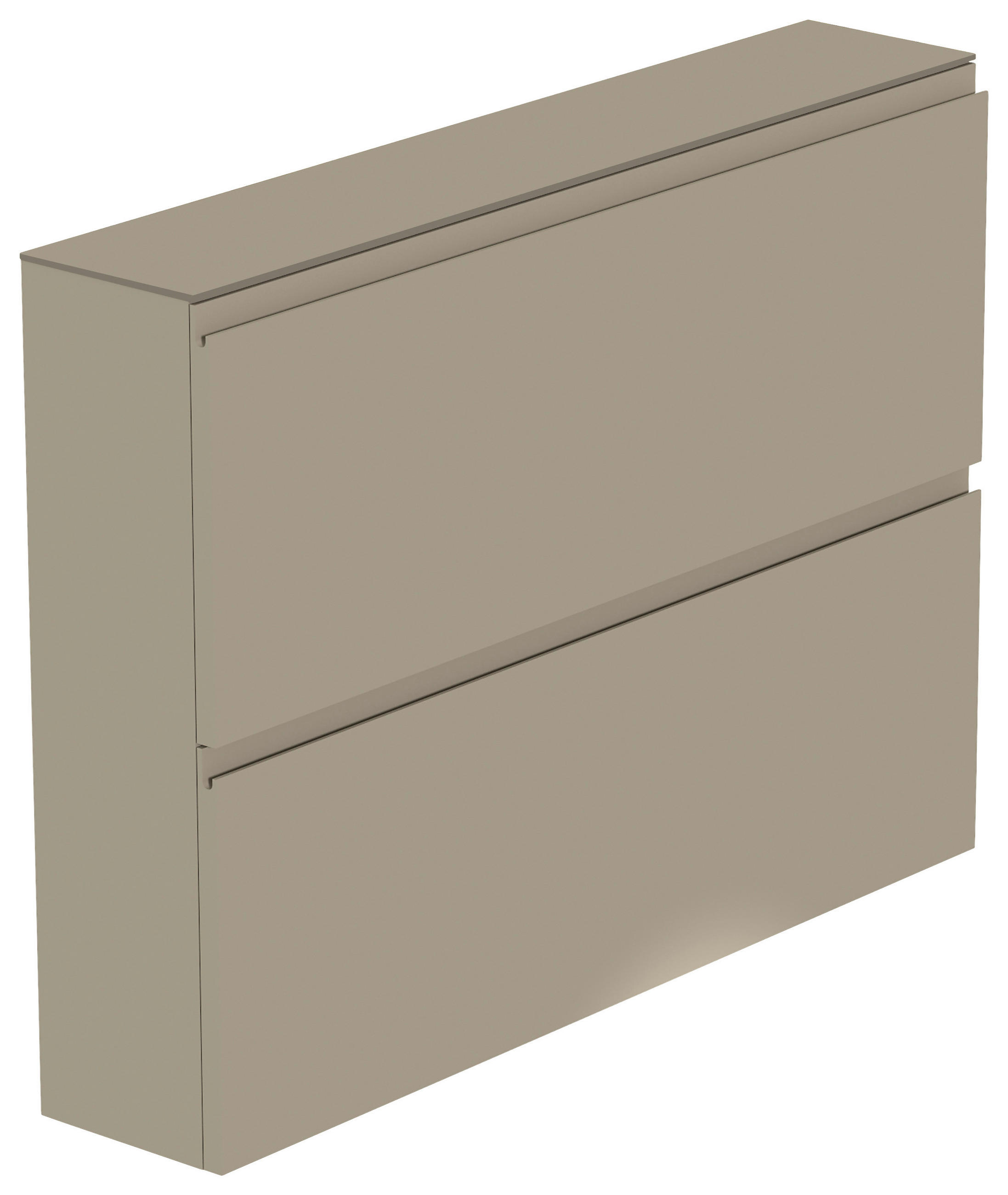 HÄNGESCHUHSCHRANK Taupe  - Taupe, Design, Glas/Holzwerkstoff (110/82/22cm) - Moderano