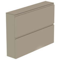 SCHUHKIPPER Gardasee  in 110/82/22 cm  - Taupe, Design, Glas/Holzwerkstoff (110/82/22cm) - Moderano