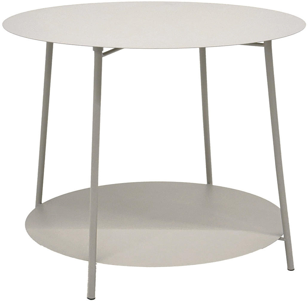 BEISTELLTISCH 65/65/40 cm Hellgrau rund  - Hellgrau, Trend, Metall (65/65/40cm)