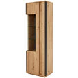 VITRINE in Anthrazit, Eiche Artisan  - Anthrazit/Eiche Artisan, Design, Glas/Holzwerkstoff (64/200/41cm) - Cantus