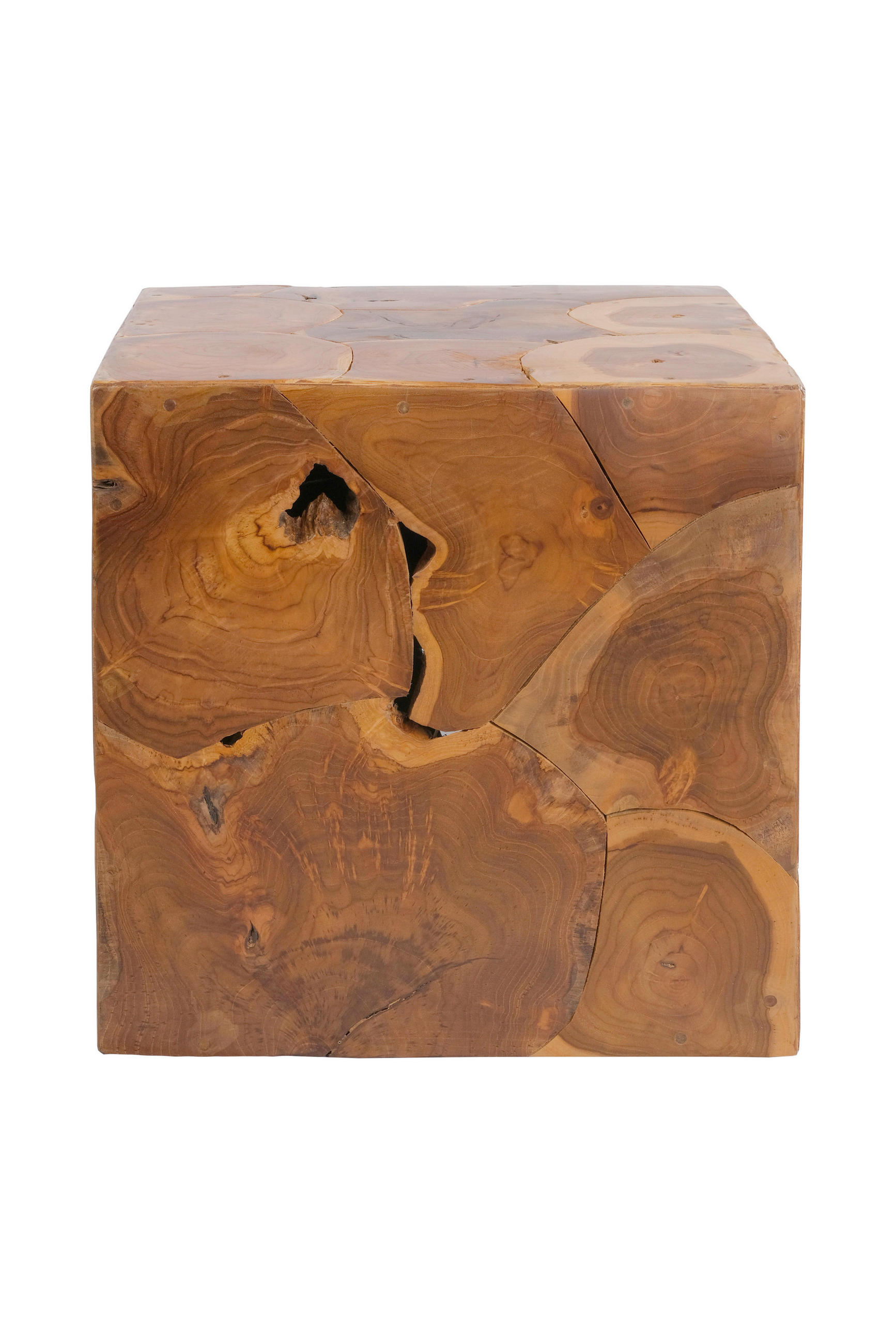 SIDOBORD i trä 45/45/45 cm  - klar, Natur, trä (45/45/45cm) - Kayoom