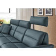 ECKSOFA in Echtleder Blaugrau  169/298 cm  - Blaugrau/Schwarz, Design, Leder/Metall (169/298cm) - Dieter Knoll