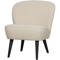 SESSEL in Bouclé Creme  - Creme/Schwarz, Design, Holz/Textil (59/71/70cm) - Livetastic