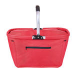 EINKAUFSKORB 50/27/27 cm  - Rot/Alufarben, Basics, Kunststoff/Textil (50/27/27cm) - Boxxx