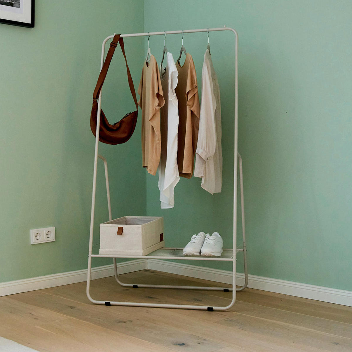 KLEIDERSTÄNDER in Greige   - Greige, Basics, Metall (75/44/140cm) - LOVE IT STORE IT