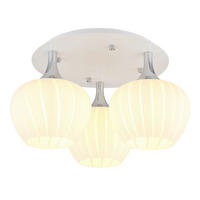DECKENLEUCHTE  45/25,5 cm    - Chromfarben/Opal, Konventionell, Glas/Metall (45/25,5cm) - Globo