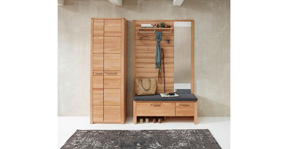 GARDEROBE 4-teilig in 200/201/40 cm - Buchefarben, Natur, Glas/Holzwerkstoff (200/201/40cm) - Linea Natura