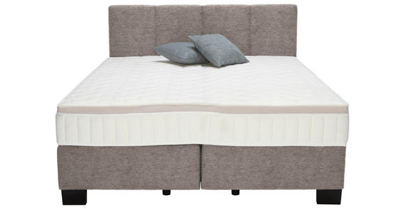 BOXSPRINGBETT 160/200 cm  in Braun  - Schwarz/Braun, Design, Kunststoff/Textil (160/200cm) - Hom`in