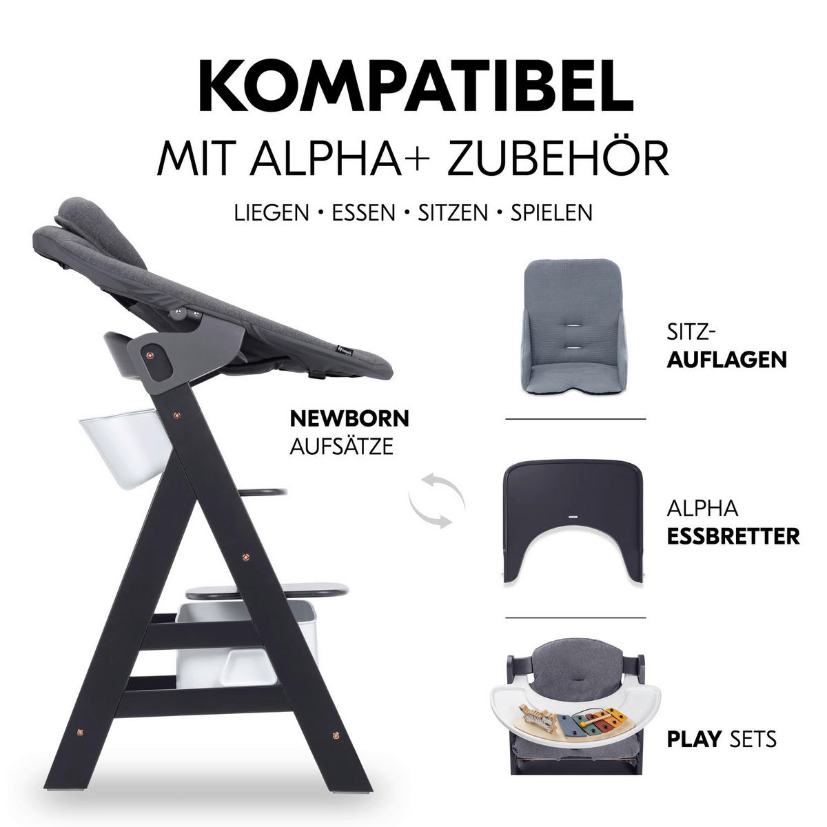 AUFBEWAHRUNGSBOX Alpha+ / Beta+  - Weiß, Basics, Kunststoff (17/16/42cm) - Hauck