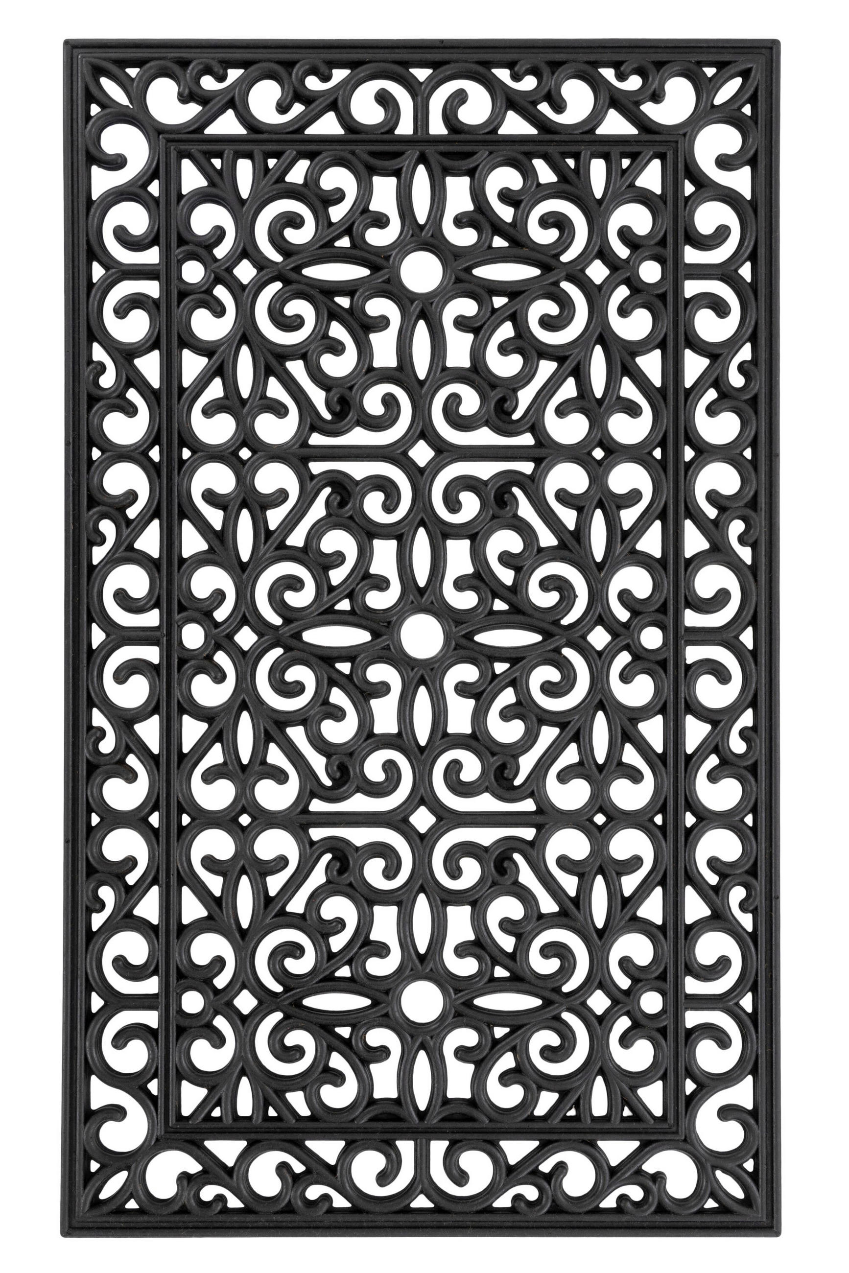 FUßMATTE 45/75 cm  - Schwarz, Basics, Kunststoff (45/75cm) - Kayoom