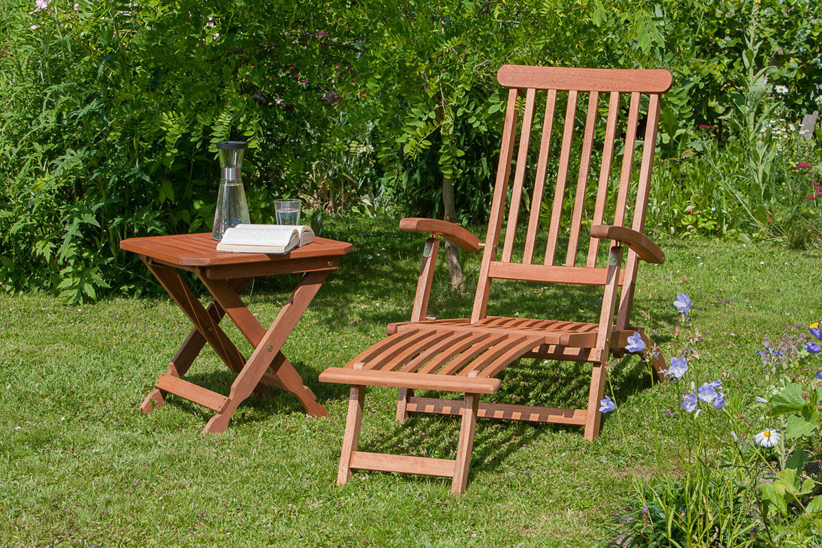GARTEN-RELAXLIEGE 58/92/144 cm  - Naturfarben, KONVENTIONELL, Holz (58/92/144cm) - Gardenson