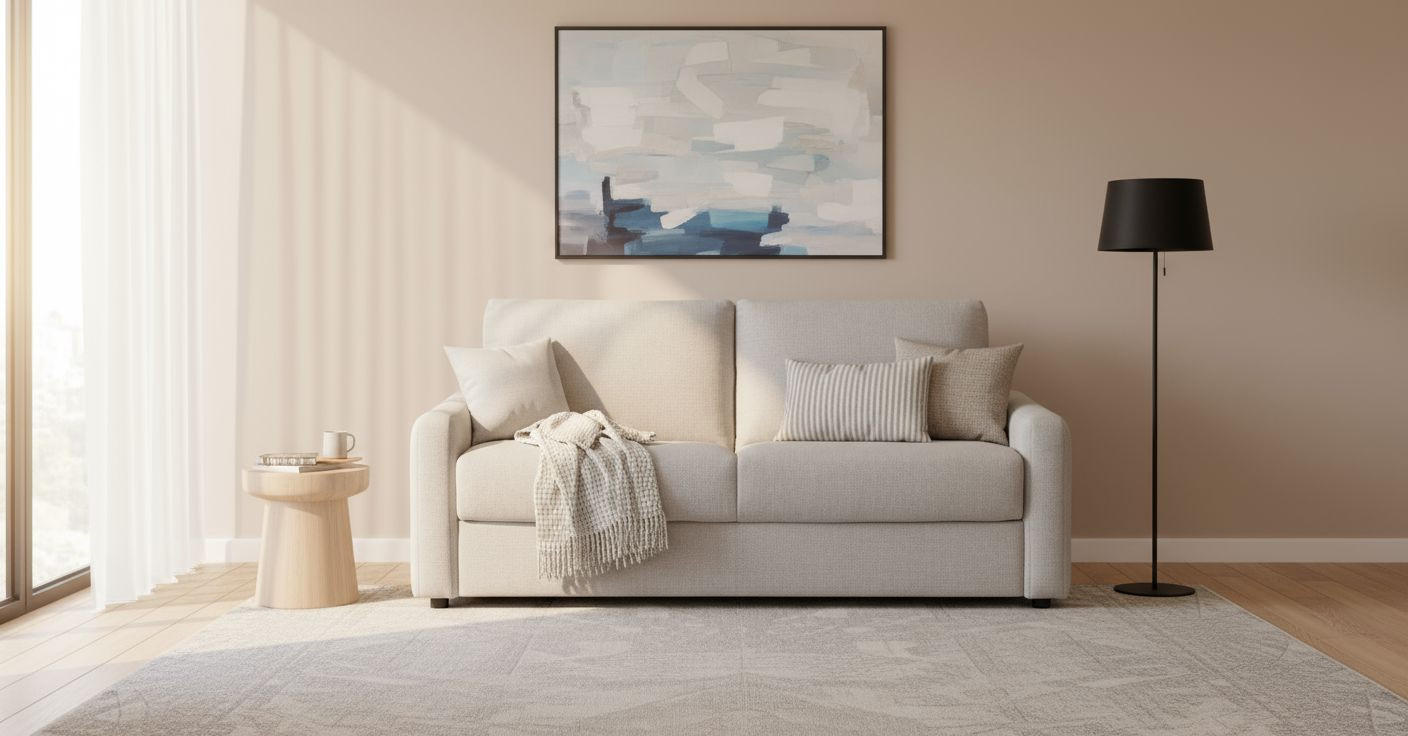 SCHLAFSOFA Webstoff Beige  - Beige/Schwarz, KONVENTIONELL, Kunststoff/Textil (191/90/100cm) - Livetastic