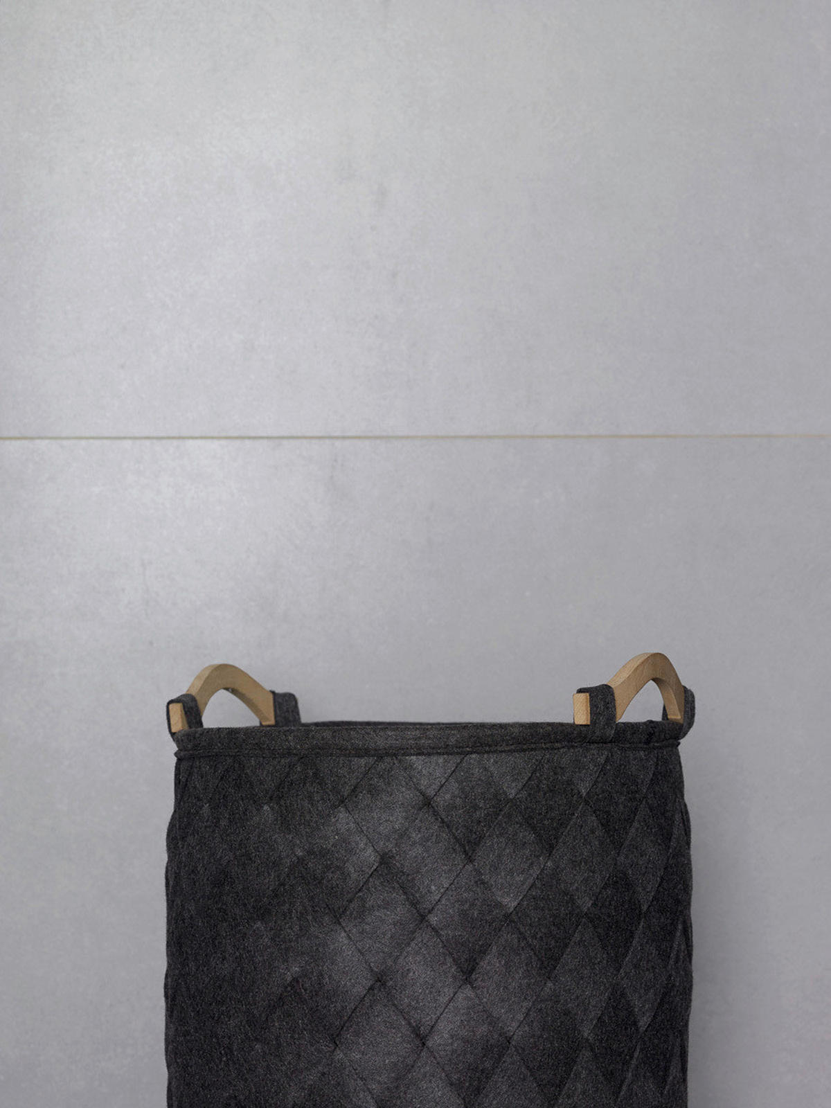 KOŠARA ZA PERILO - temno siva, Konvencionalno, tekstil (40/60cm) - Aquanova