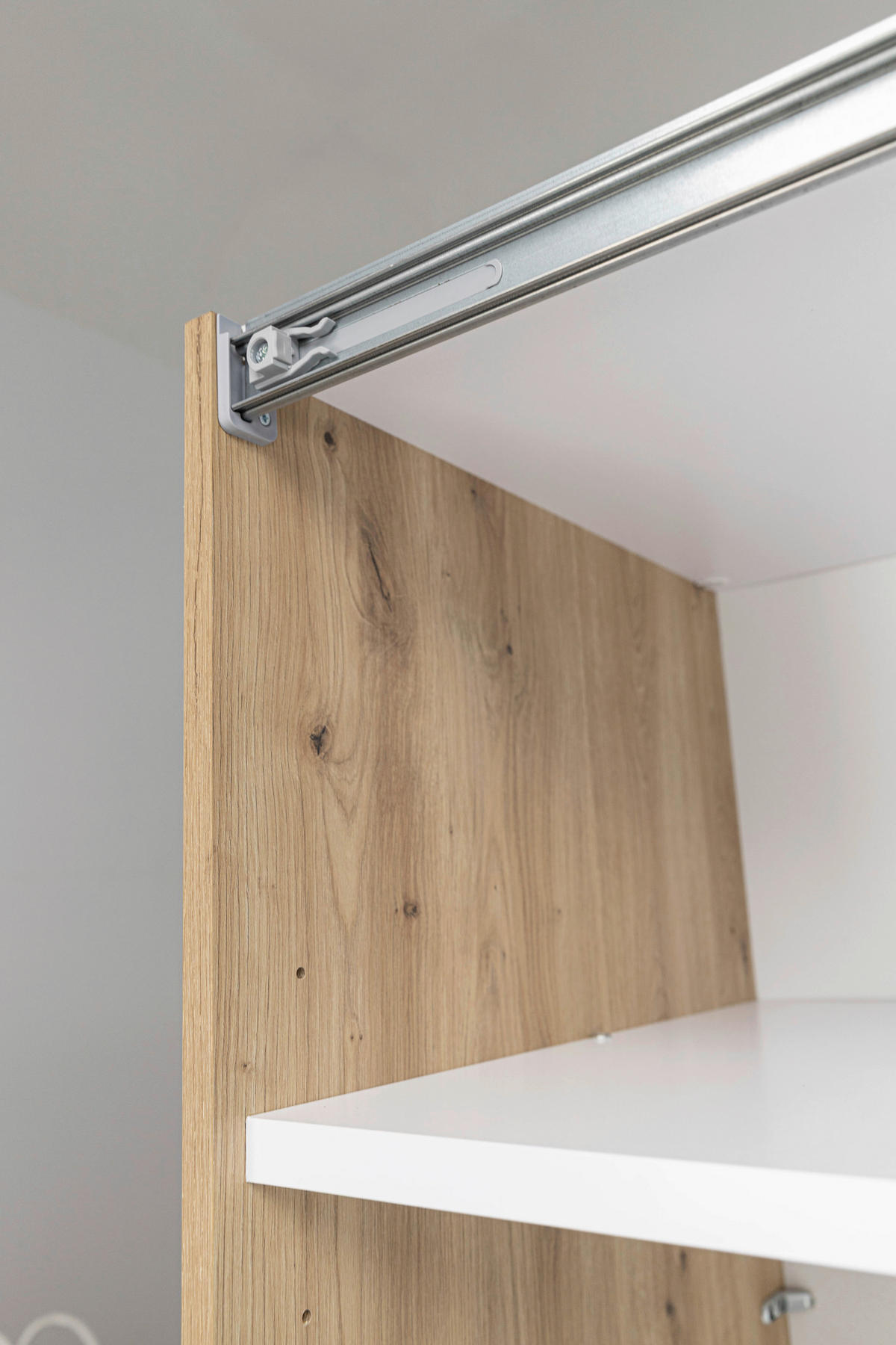 SCHIEBETÜRENSCHRANK 175/205/61,5 cm Taupe, Eiche Artisan  - Taupe/Schwarz, MODERN, Holzwerkstoff/Metall (175/205/61,5cm) - MID.YOU