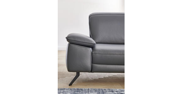 ECKSOFA in Echtleder Hellbraun  - Hellbraun/Schwarz, Design, Leder/Metall (193/328cm) - Dieter Knoll