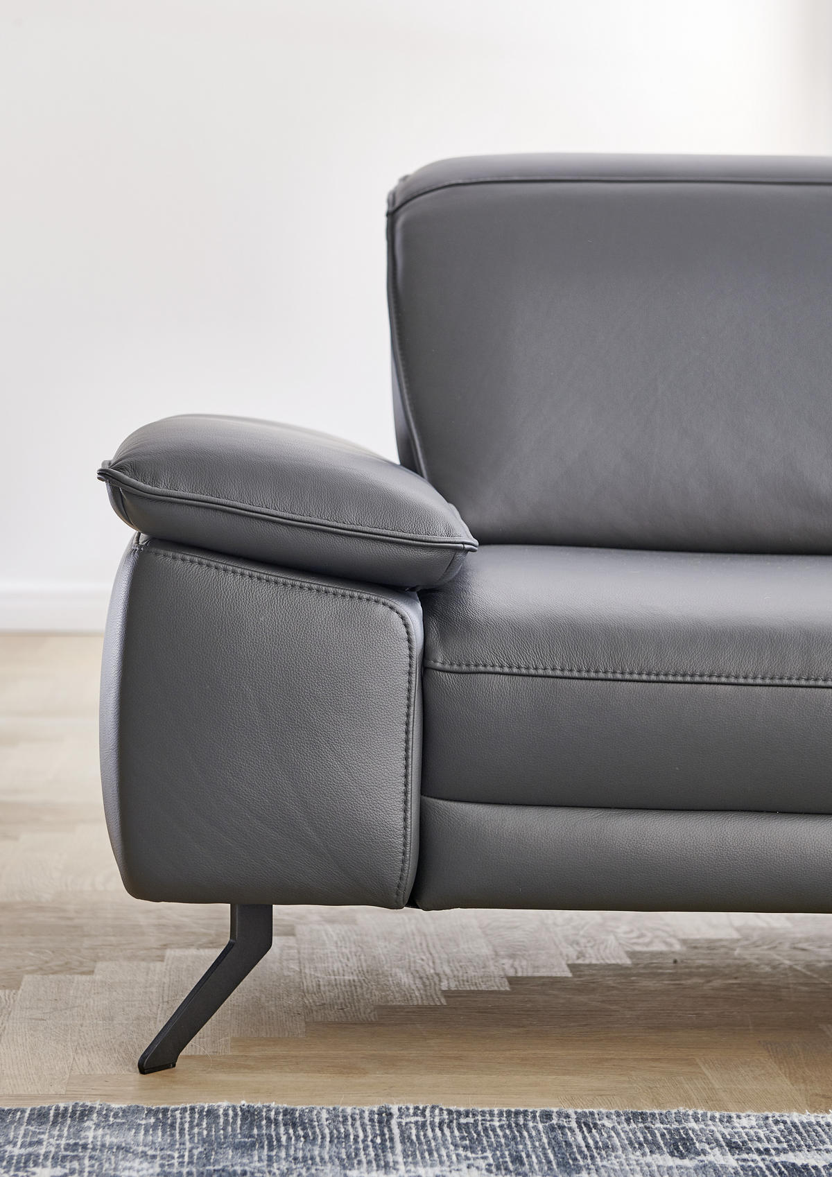 ECKSOFA in Echtleder Hellbraun  - Hellbraun/Schwarz, Design, Leder/Metall (193/328cm) - Dieter Knoll