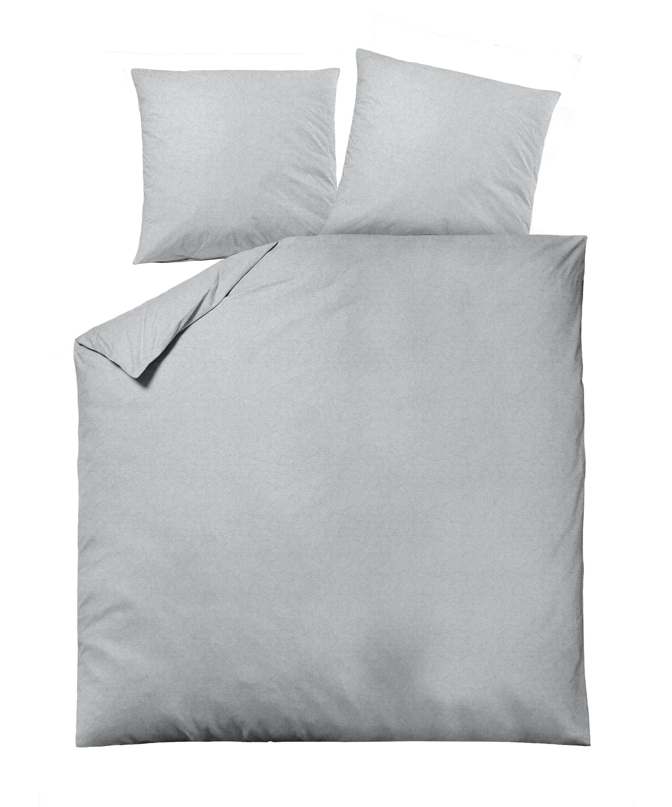 BETTWÄSCHE Flanell 200/200 cm  - Hellgrau, Basics, Textil (200/200cm) - Novel