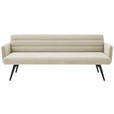 SITZBANK 216/86/68 cm Cord Taupe Metall  - Taupe/Schwarz, Design, Textil/Metall (216/86/68cm) - Dieter Knoll