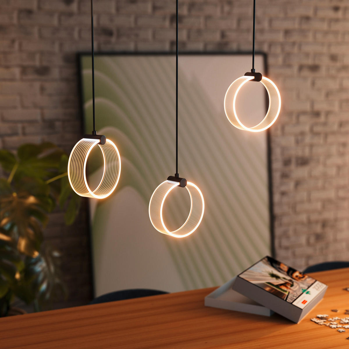 LED-PENDELLEUCHTE 66/5,2/121 cm  - Schwarz, Design, Kunststoff (66/5,2/121cm) - Ledvance