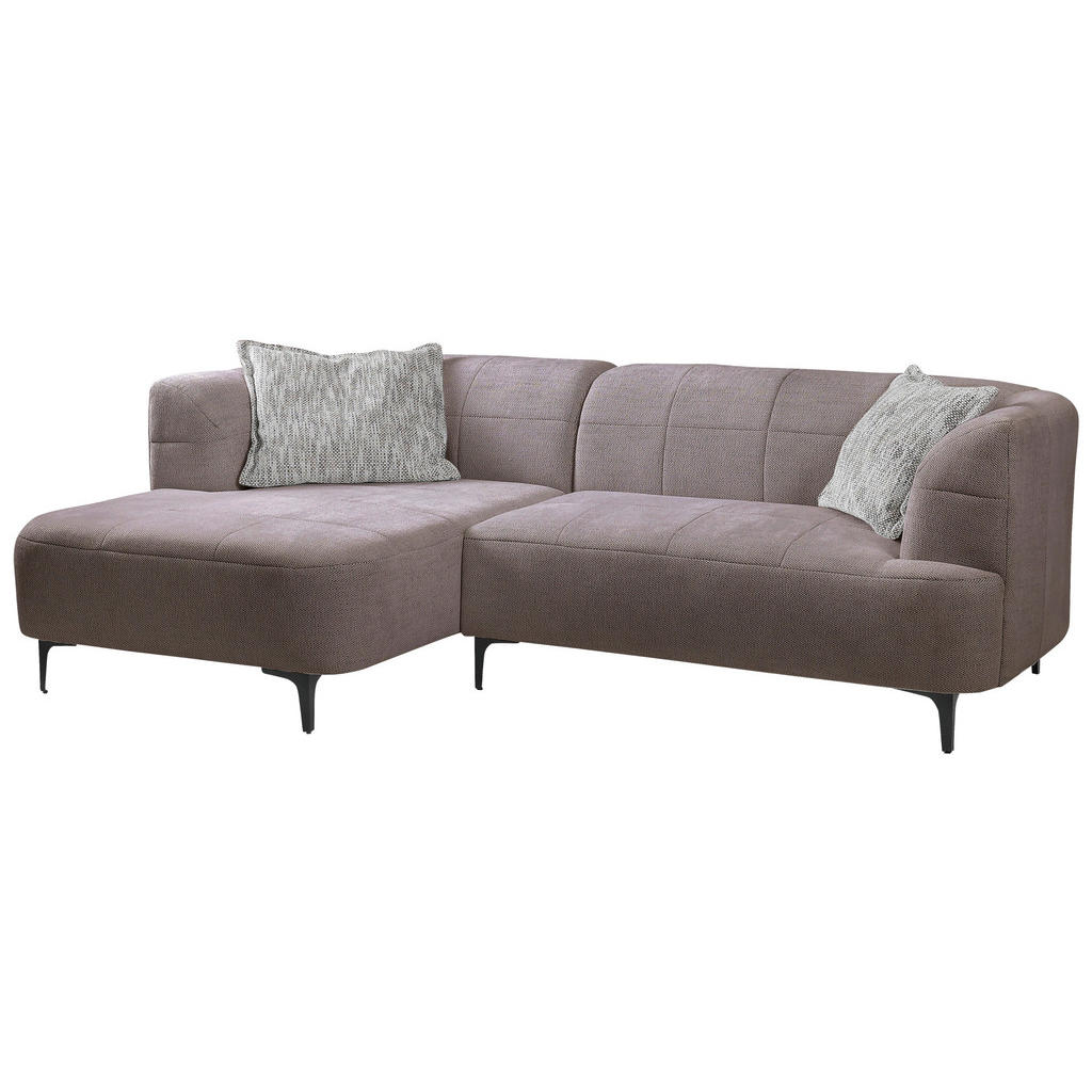 Thumbnail - Mid.you Ecksofa, Taupe, Textil, 3-Sitzer, Füllung: Polyurethan (Pur), Ottomane links, L-Form, 247x158 cm, Made in EU, Wo...