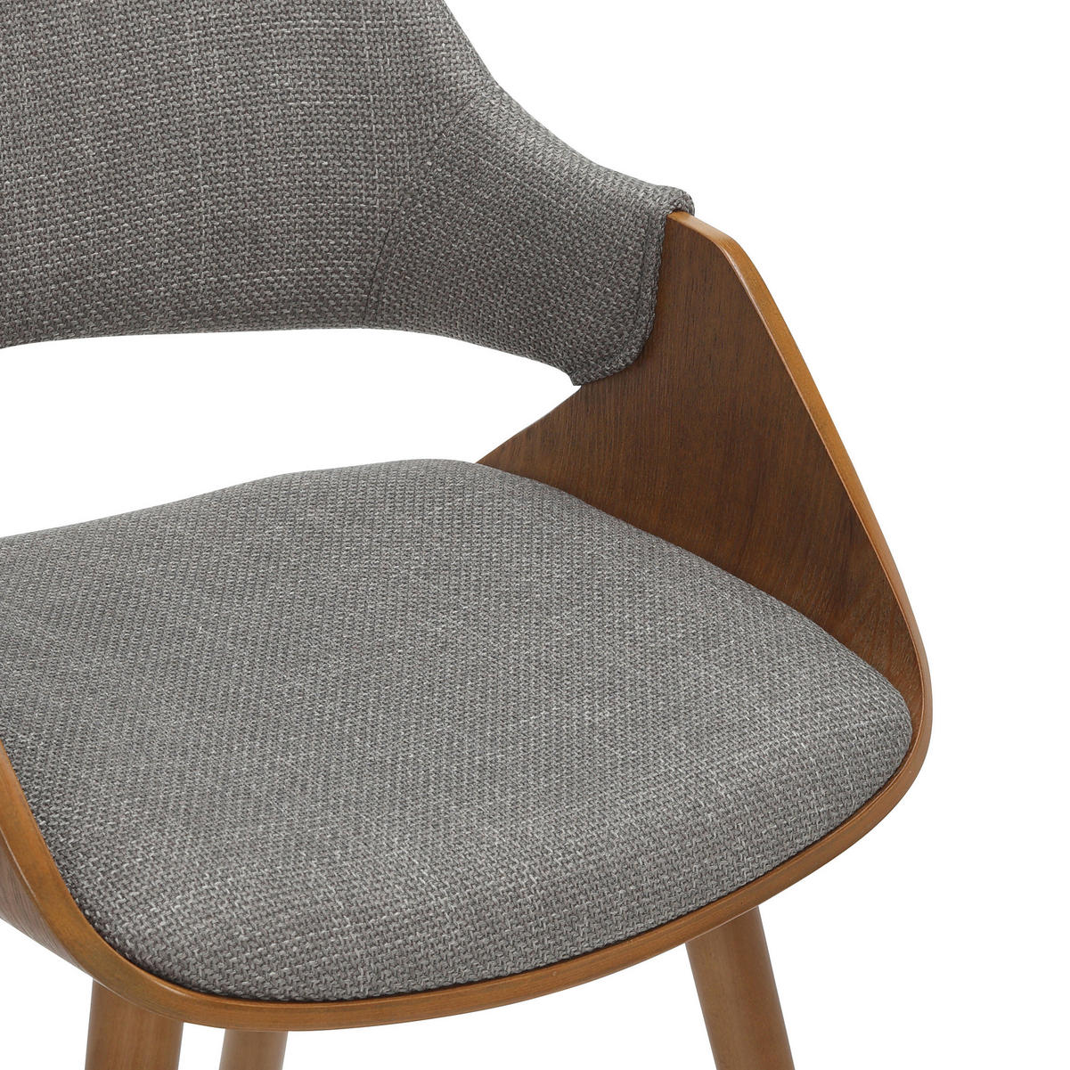 ARMLEHNSTUHL in Holz, Textil Grau, Walnussfarben  - Walnussfarben/Grau, MODERN, Holz/Textil (51/79,5/57cm) - home24