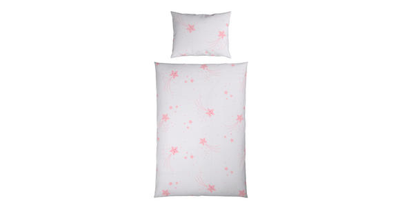 BABYBETTWÄSCHE 100/135 cm - Rosa/Weiß, Basics, Textil (100/135cm) - My Baby Lou