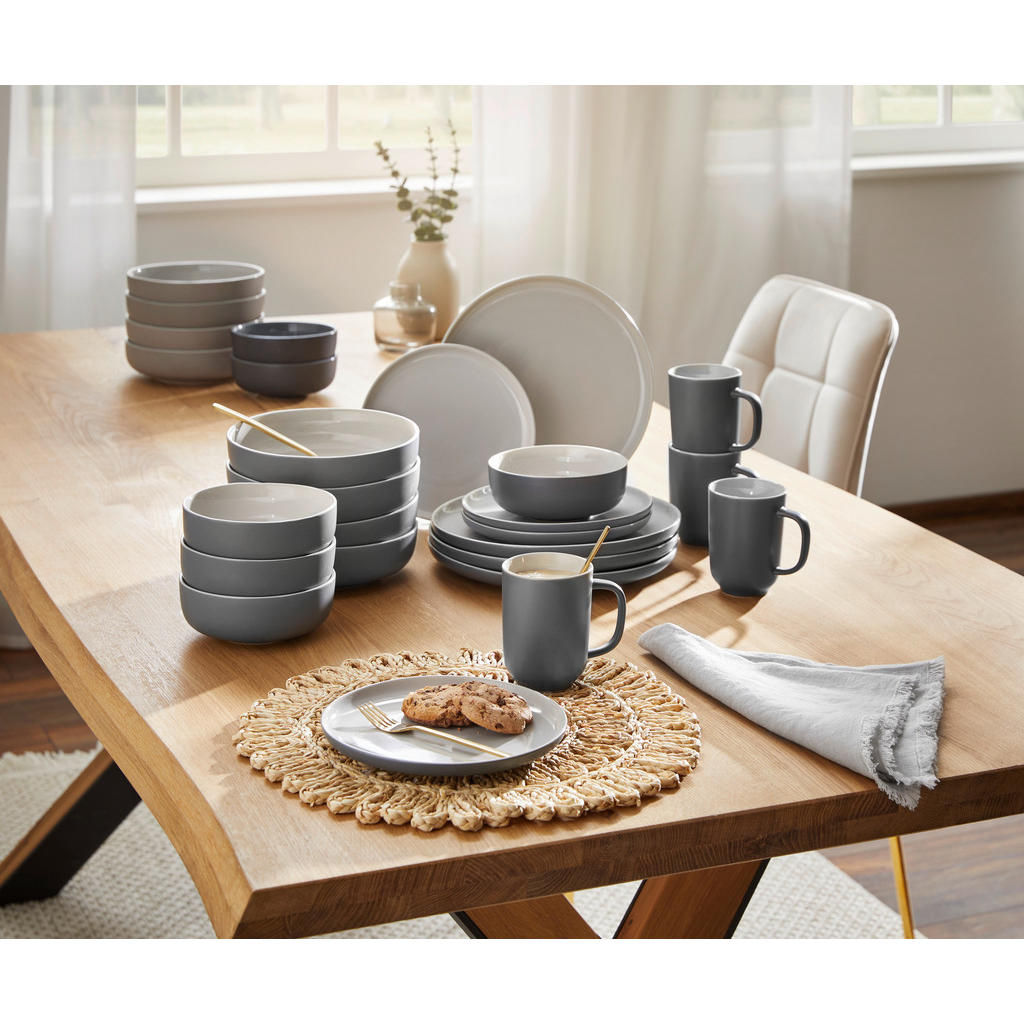 Thumbnail - Ritzenhoff Breker Kombiservice Jasper, Grau, Keramik, 20-teilig, Uni, 285 ml,500 ml, Lfgb, Essen & Trinken, Geschirr, Ge...