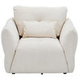 SESSEL in Webstoff Creme  - Creme/Schwarz, KONVENTIONELL, Textil/Metall (112/88/120cm) - Carryhome