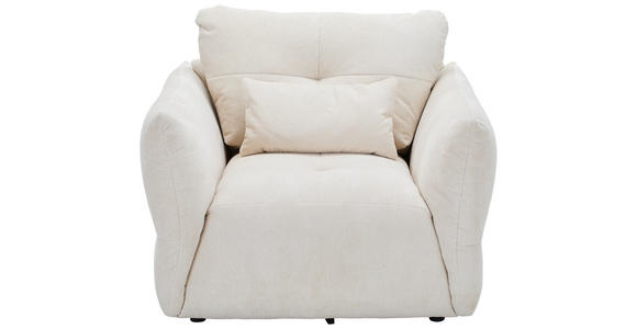 SESSEL in Webstoff Creme  - Creme/Schwarz, KONVENTIONELL, Textil/Metall (112/88/120cm) - Carryhome