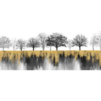 OBJEKTBILD Bäume 180/70 cm  - Goldfarben/Schwarz, Design, Holz/Papier (180/70cm) - Monee